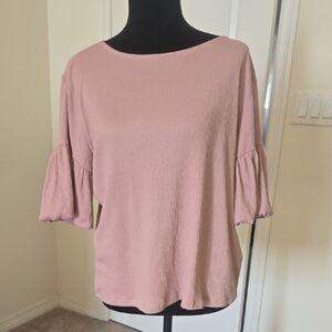 Cable & Gauge Pink Top